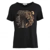 Enjoy T-shirt km tijger tekst print Zwart 163419