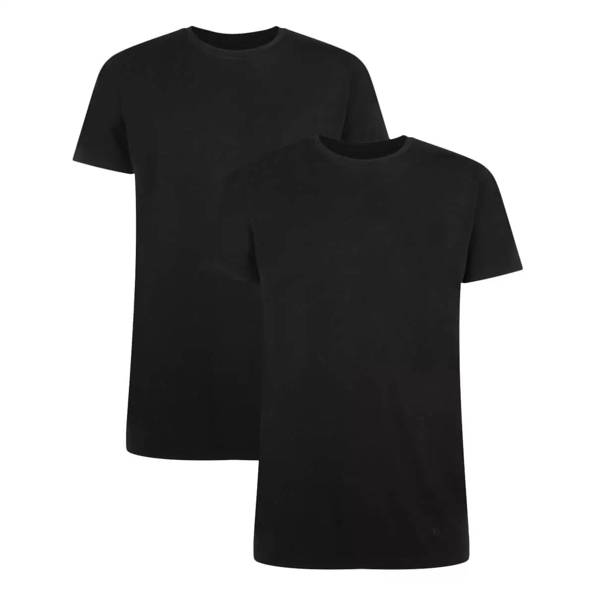 doel Staat slachtoffer Bamboo Basics T-Shirt Ruben (2-pack) Zwart Extra lang