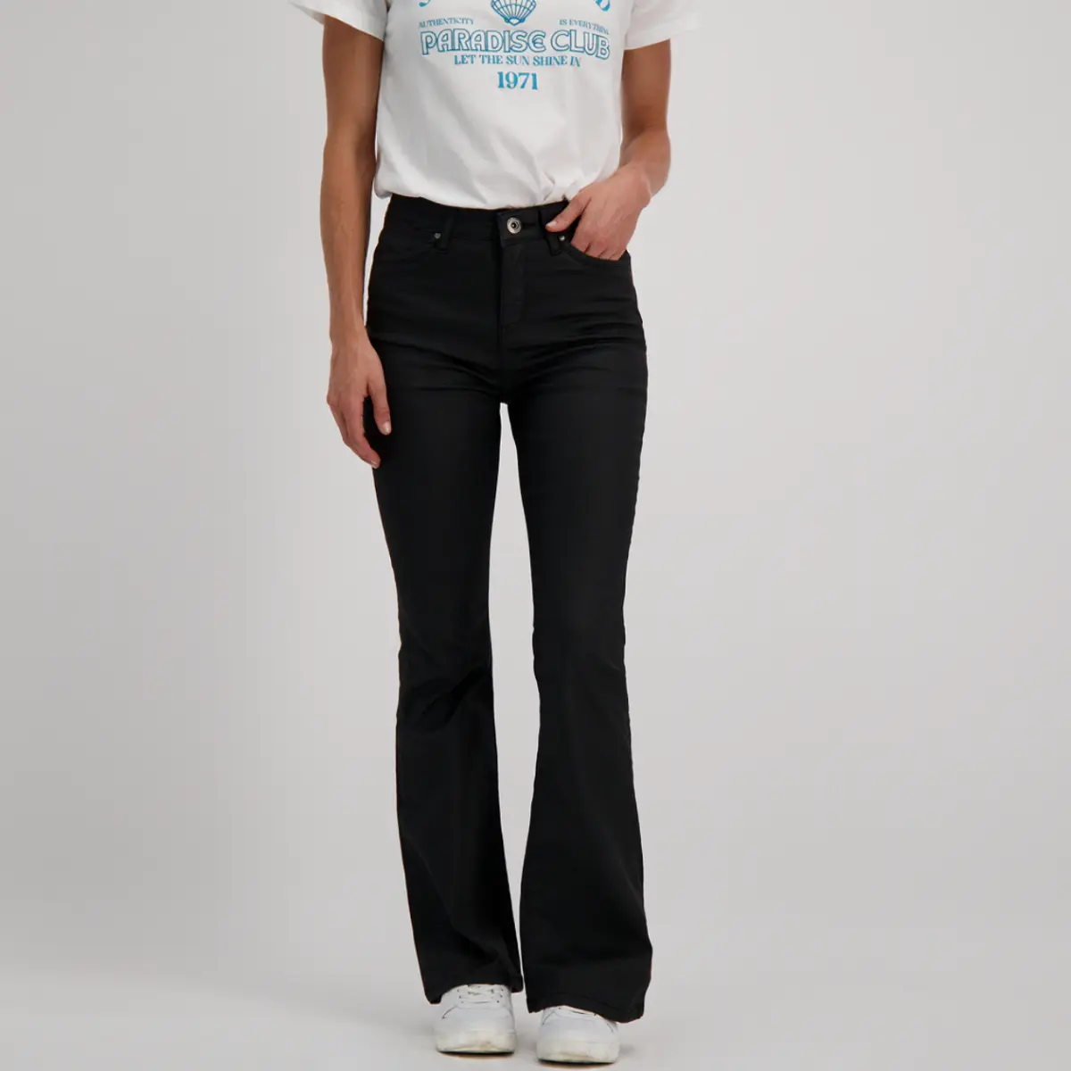 Cars Jeans Michelle Flared Black Coated