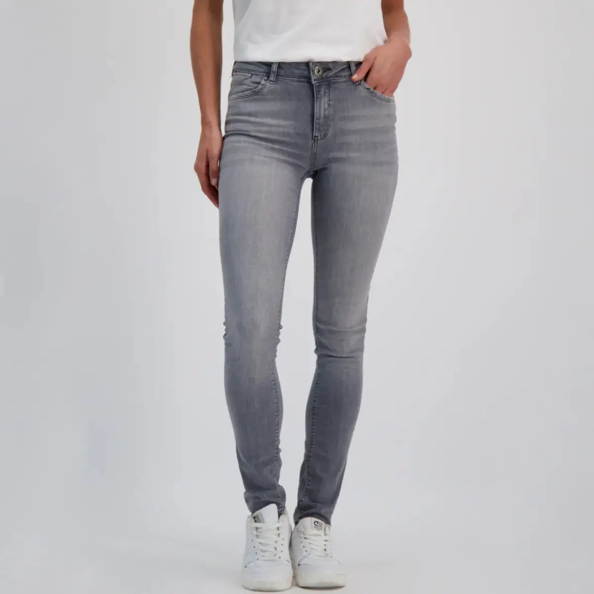 Cars Jeans Nancy Skinny Fit Grey Used