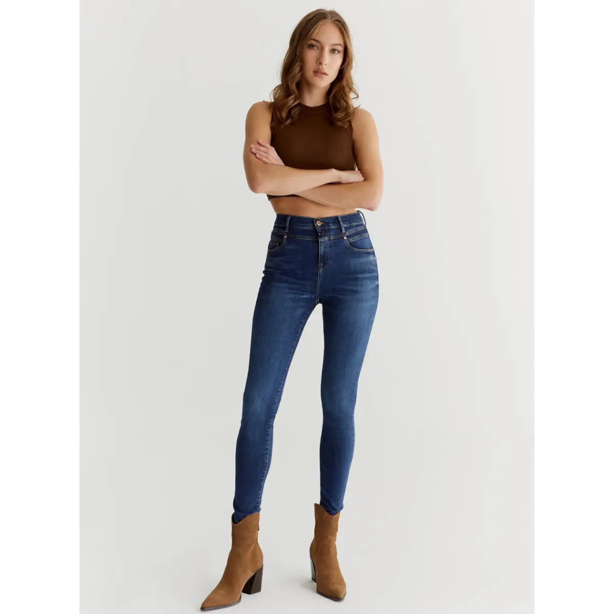 Cup Of Joe Denim Lisa Skinny Fit Dark Blue