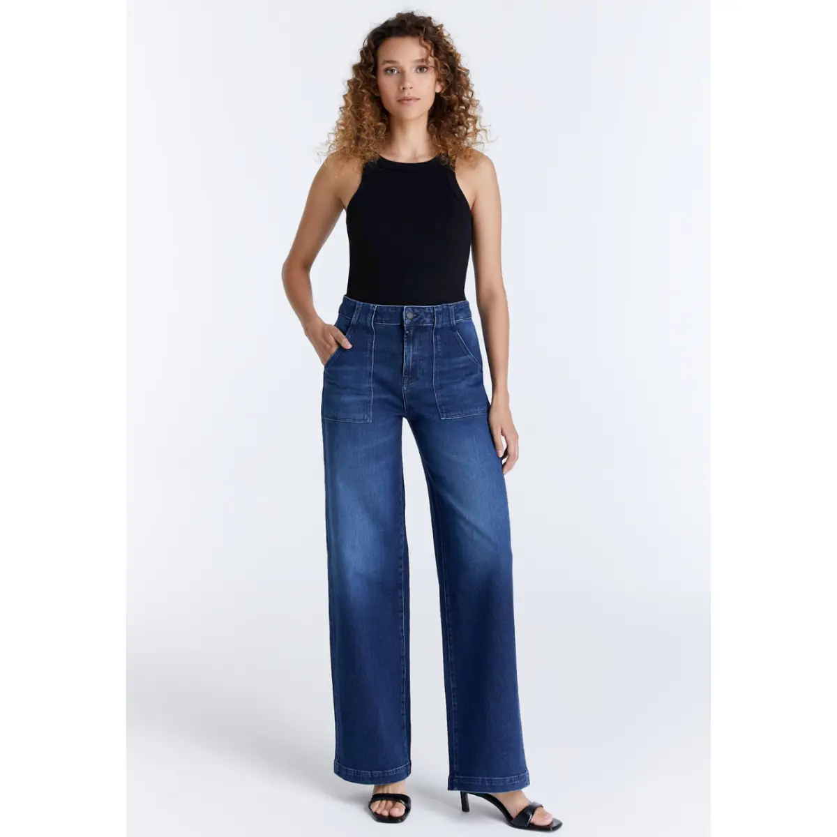 Cup Of Joe Lulu Wide Fit Dark Blue